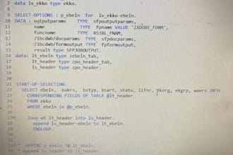 develop and debug sap abap reports, forms, and enhancements