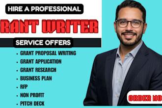 do grant research, writing, application, grant proposal for small businesses