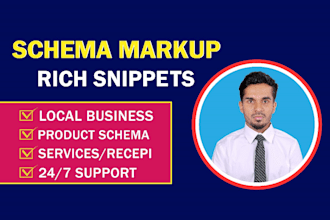 setup schema markups for rich snippets on shopify, wordpress