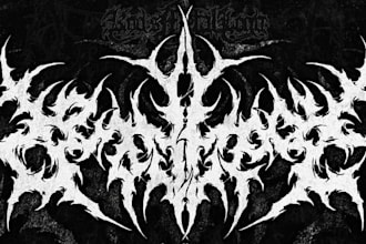 design death metal logo, slamming,gore grind,black metal