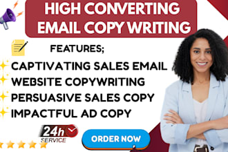 professional copy writing email writing website copy writing sales page ad copy