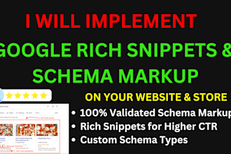 implement advanced schema markup and rich snippets for SEO