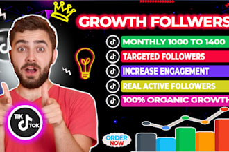 promote your tiktok for real organic growth ,followers