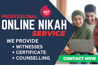 be your imam for your online islamic marriage nikah with documents