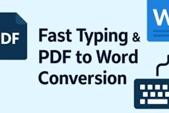 do data entry, typing, PDF to word