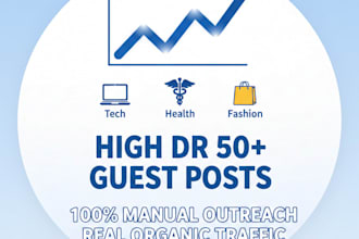 build high dr50 plus backlinks