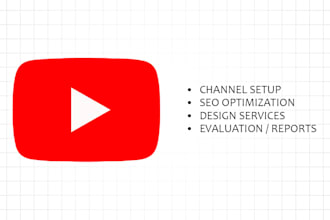 professionally set up and optimize your youtube channel