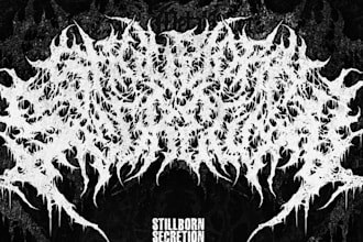 design you a brutal death metal, slamming, deathcore logo