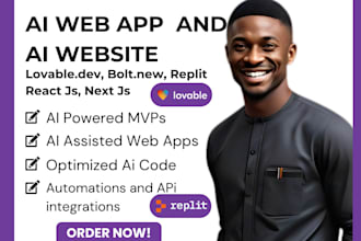 build lovable ai saas mvp web app, react nextjs bolt new lovable dev ai website