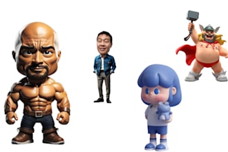 3d bobblehead 3d caricature 3d action figure 3d tabletop character