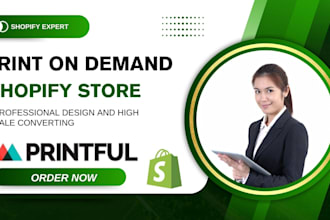 create premium print on demand shopify store with printful