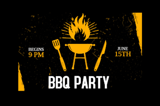 create wonderful party, celebration, event, festival logo