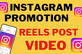 do organic instagram reels promotion and post  promote