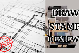 draw and stamp architectural floor plan, florida stamp, city permit, house plan