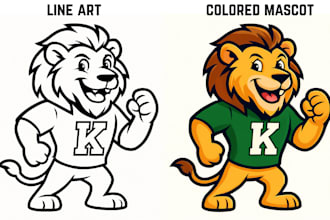 draw mascot art vintage sport mascot cartoon style cartoon character mascot logo