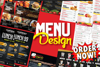 do tv menu, flyer design, digital menu for your restaurant