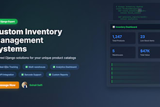 build django based inventory systems for unique product catalogs
