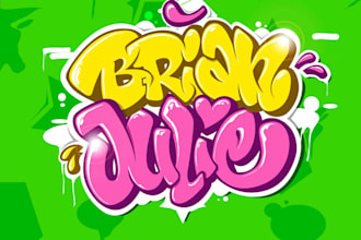 create a custom graffiti name art in digital