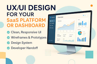 design UX UI for your saas platform or dashboard