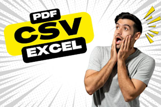 convert PDF statement to csv, excel, CSV for bookkeeping, profit and loss