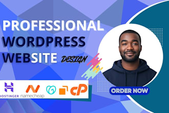 design wordpress website on hostinger website  namecheap godaddy strato website