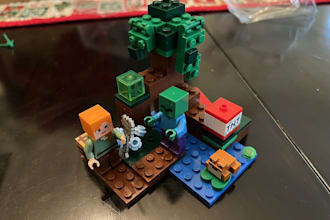 model custom 3d lego from 2d to 3d in manual instruction, pdf for 3d printing