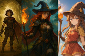 draw concept art portrait oc background illustration vrchat anime avatar fantasy