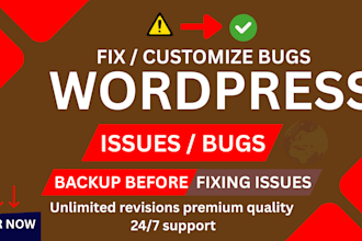 fix wordpress bugs errors and site issues