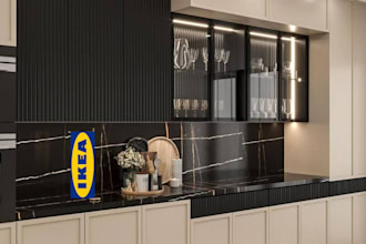 do 3d interior design, ikea kitchen rendering, 3d cabinet rendering, ikea design