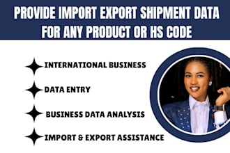 provide import export shipment data for any product or hs code