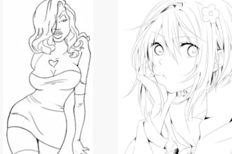 make 2d line art animation, frame by frame animation, 2d traditional animation