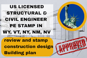 licensed architect, structural engineering pe stamp in wyoming, vermont, nevada