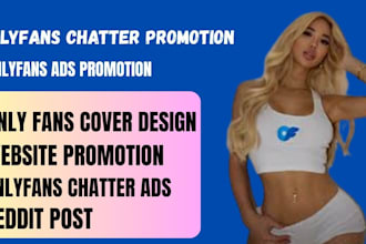 viral onlyfans chatter website promotion ads page manager for your cover design