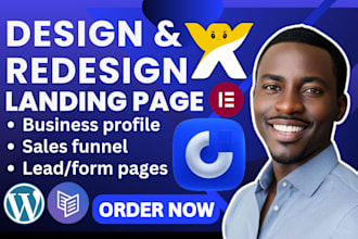 design or redesign landing page onepage dot io,carrd, wordpress elementor design