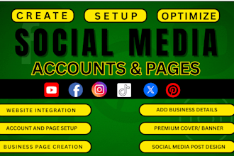 do facebook business page create and setup, social media page setup and accounts