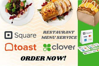 setup clover pos, dripos, toast pos, square pos, ubereat, auphan, xtrachef