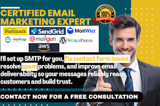 setup smtp pop3 bulk email gmail imap ses mailwizz sendgrid wordpress dmarc