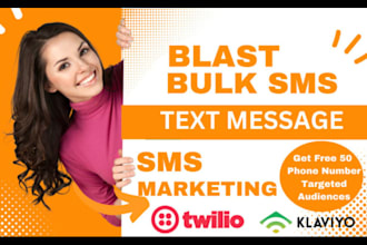 send bulk SMS text message SMS one time blast to your target audience