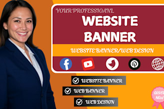 be professional website banner, web banner, banner design, header design