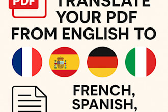 translate your PDF from english to french, spanish, german, italian etc