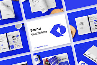 design a brand style guide, logo, full brand kit and visual identity