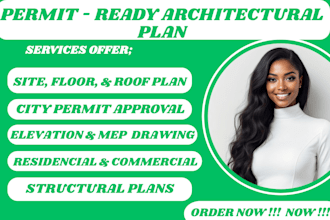 do architectural plan site plan, master plan, floor plan mep for city permit