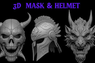 create custom 3d cosplay masks and helmets for resin and filament 3d printing