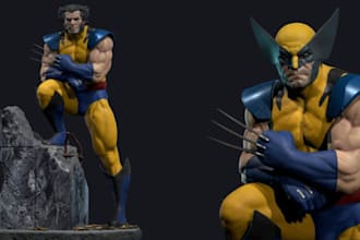 do 3d action figure, articulated figure, flexi model, 3d statue, bjd, toy, dnd