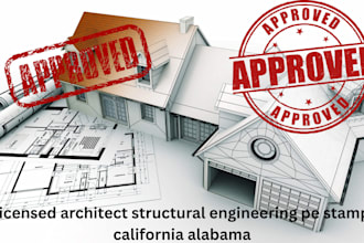 licensed architect structural engineering pe stamp california alabama