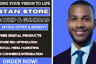 set up stan store,  digital products,  stan store beacons ai, payhip, gumroad