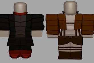 create unique 3d roblox avatar model with ugc clothing items for r6 and r15 mode