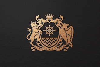 design luxury heraldic, coat of arms logo