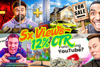 make professional youtube posters, banners for social media