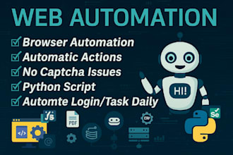 python bot, web automation, selenium, web scraping, python automation, chatbot